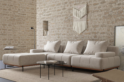 Nivala Suedette Modular Sofa Piece and Reversible Sectional by Acanva