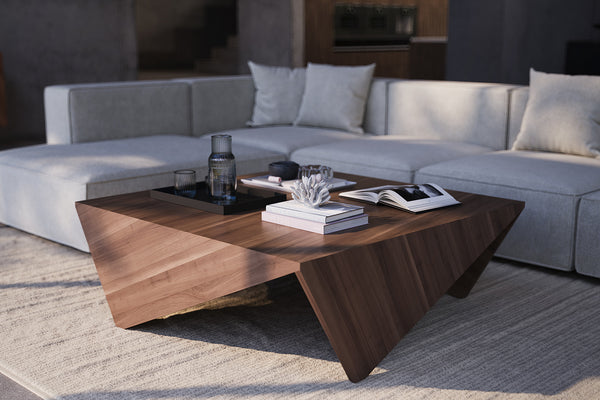 Origami Deer Coffee Table with Crown Walnut by Acanva