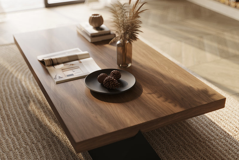 Peak Coffee Table with Half Crown Walnut by Acanva