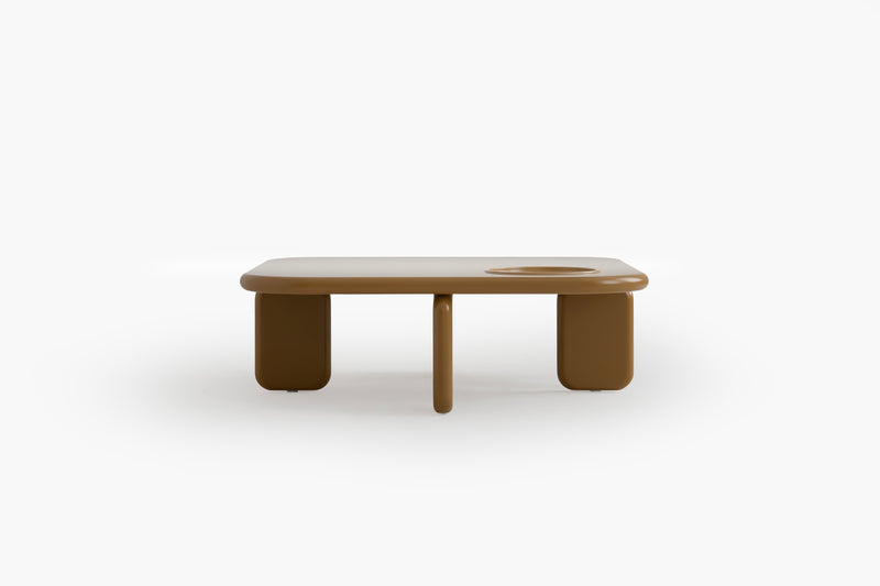 Honey Elephant Coffee Table with Slight Recess by Acanva