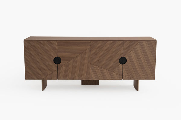 Geo Facet Sideboard with Walnut by Acanva