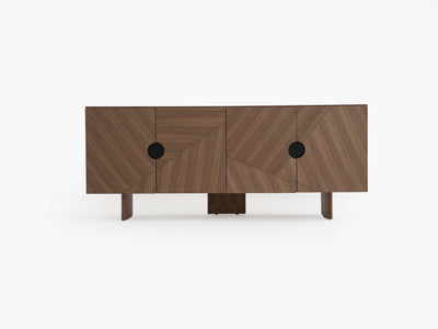 Geo Facet Sideboard with Walnut by Acanva