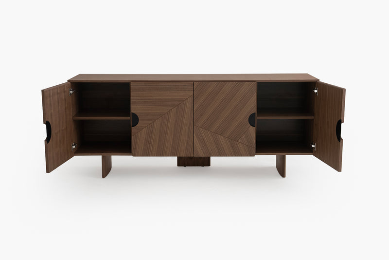 Geo Facet Sideboard with Walnut by Acanva