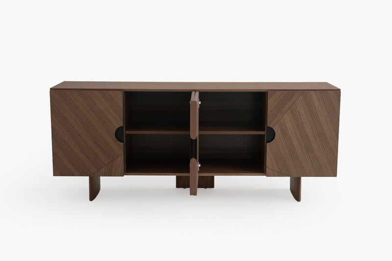 Geo Facet Sideboard with Walnut by Acanva