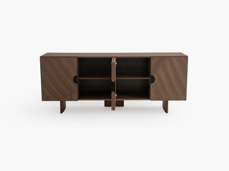 Geo Facet Sideboard with Walnut by Acanva