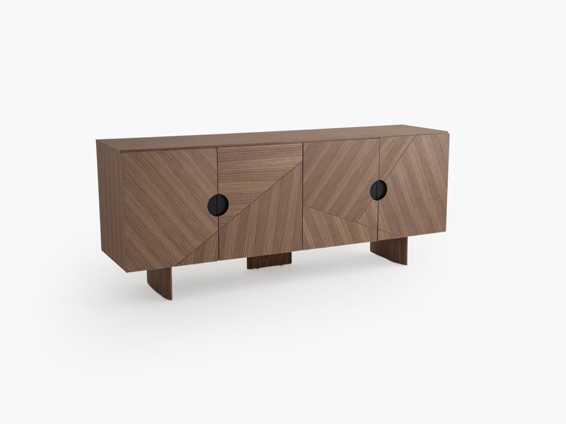 Geo Facet Sideboard with Walnut by Acanva