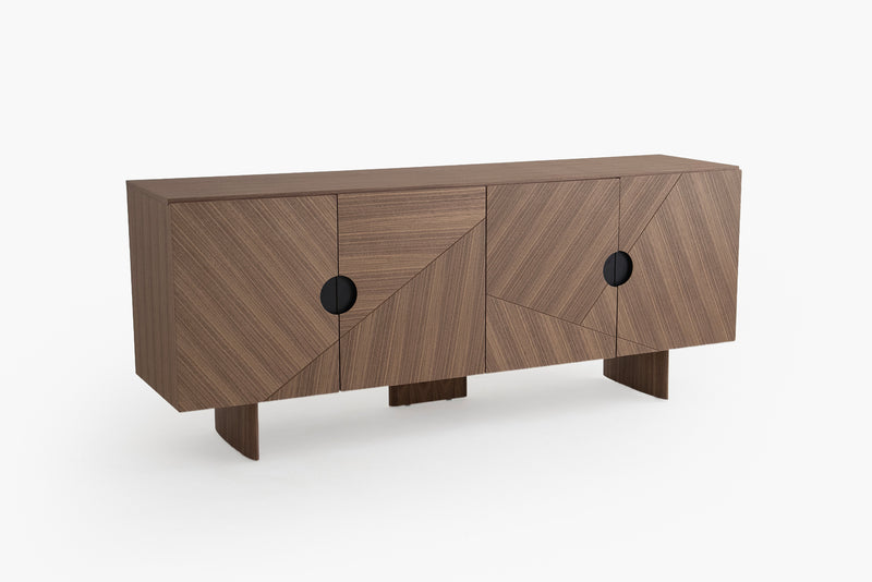 Geo Facet Sideboard with Walnut by Acanva