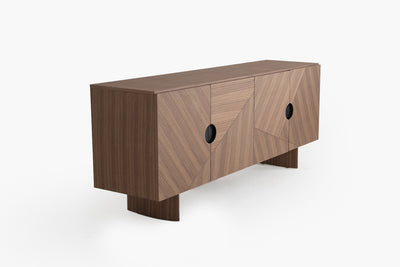 Geo Facet Sideboard with Walnut by Acanva