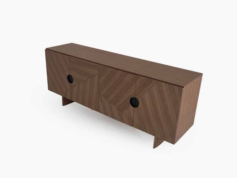 Geo Facet Sideboard with Walnut by Acanva