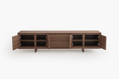 Gentlewood TV Stand with Crown Walnut by Acanva