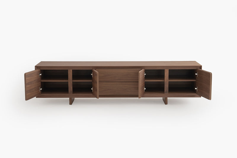 Gentlewood TV Stand with Crown Walnut by Acanva