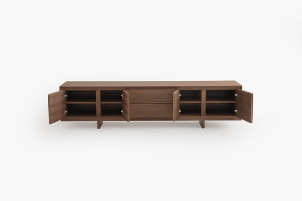 Gentlewood TV Stand with Crown Walnut by Acanva