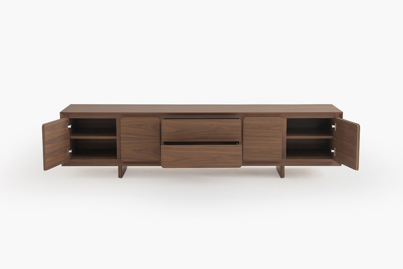 Gentlewood TV Stand with Crown Walnut by Acanva