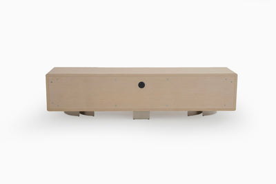 Speckle Charm TV Stand Oak and Colored Terrazzo Design by Acanva