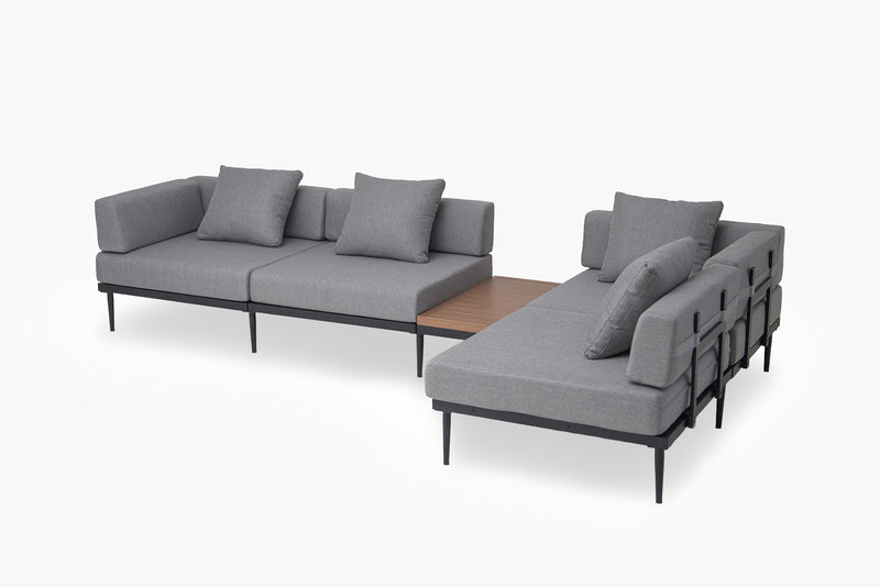 Terra Modular Outdoor Sofa with Side Table by Acanva