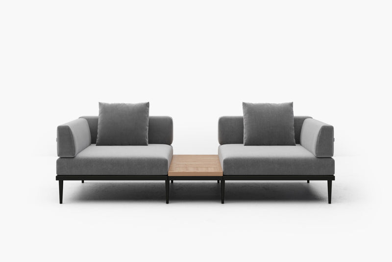 Terra Modular Outdoor Sofa with Side Table by Acanva