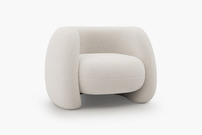 Dori Fleece Curved Lounge Chair by Acanva