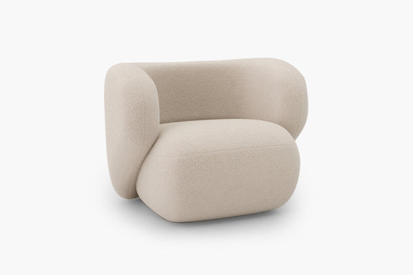 Flora Fleece Curved Lounge Chair by Acanva