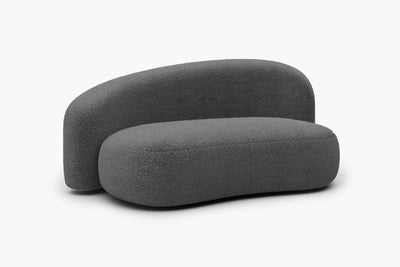 Cresmo Wool-like Curved 2-Piece Chaise Sectional / 2-Seater Couch Sofa / Lounge Chair by Acanva