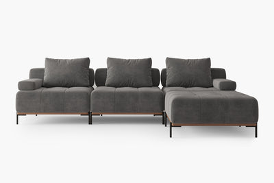 Nivala Suedette Modular Sofa Piece and Reversible Sectional by Acanva