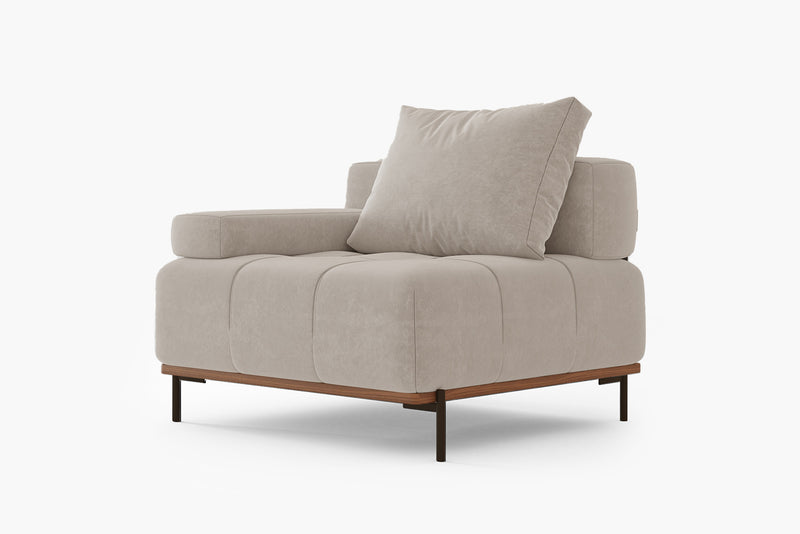 Nivala Suedette Modular Sofa Piece and Reversible Sectional by Acanva