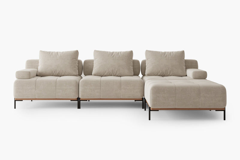 Nivala Suedette Modular Sofa Piece and Reversible Sectional by Acanva