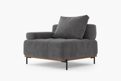 Nivala Suedette Modular Sofa Piece and Reversible Sectional by Acanva