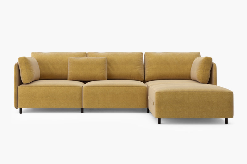 Fana Linen Modular Sofa Piece and Reversible Sectional by Acanva