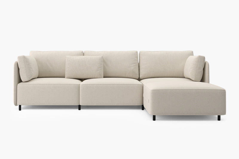 Fana Linen Modular Sofa Piece and Reversible Sectional by Acanva