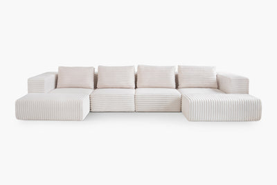 Atlas Extra Large Slipcover Modular Reversible Floor Sectional Sofa By Acanva