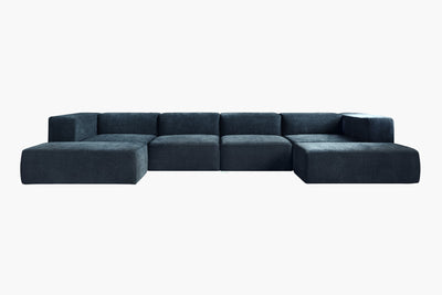 Atlas Extra Large Slipcover Modular Reversible Floor Sectional Sofa By Acanva