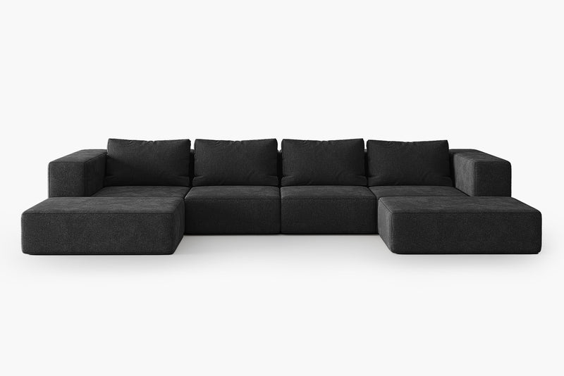 Atlas Extra Large Slipcover Modular Reversible Floor Sectional Sofa By Acanva