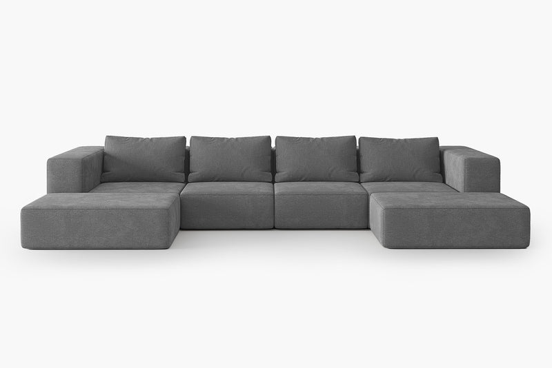 Atlas Extra Large Slipcover Modular Reversible Floor Sectional Sofa By Acanva