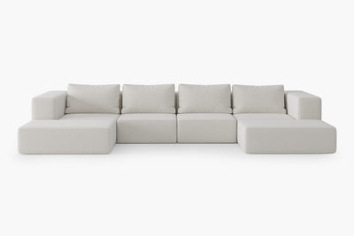 Atlas Extra Large Slipcover Modular Reversible Floor Sectional Sofa By Acanva