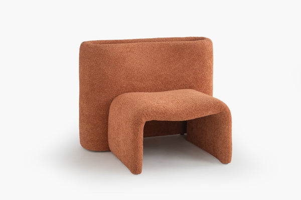 Arc Nest Lounge Chair with Crochet Upholstery by Acanva