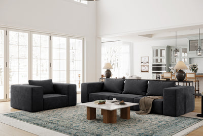 Atlas Extra Large Slipcover Modular Reversible Floor Sectional Sofa By Acanva