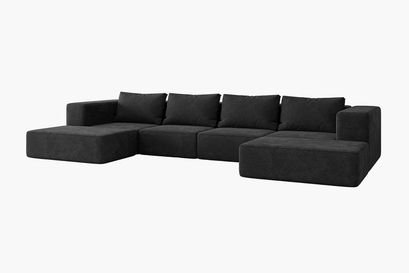 Atlas Extra Large Slipcover Modular Reversible Floor Sectional Sofa By Acanva