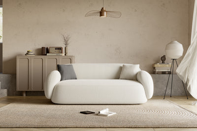 Dori Boucle Curved 3-Seater Couch Sofa by Acanva